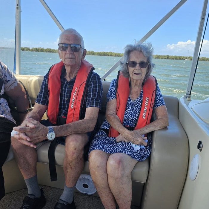 Residents on a boat trip outing